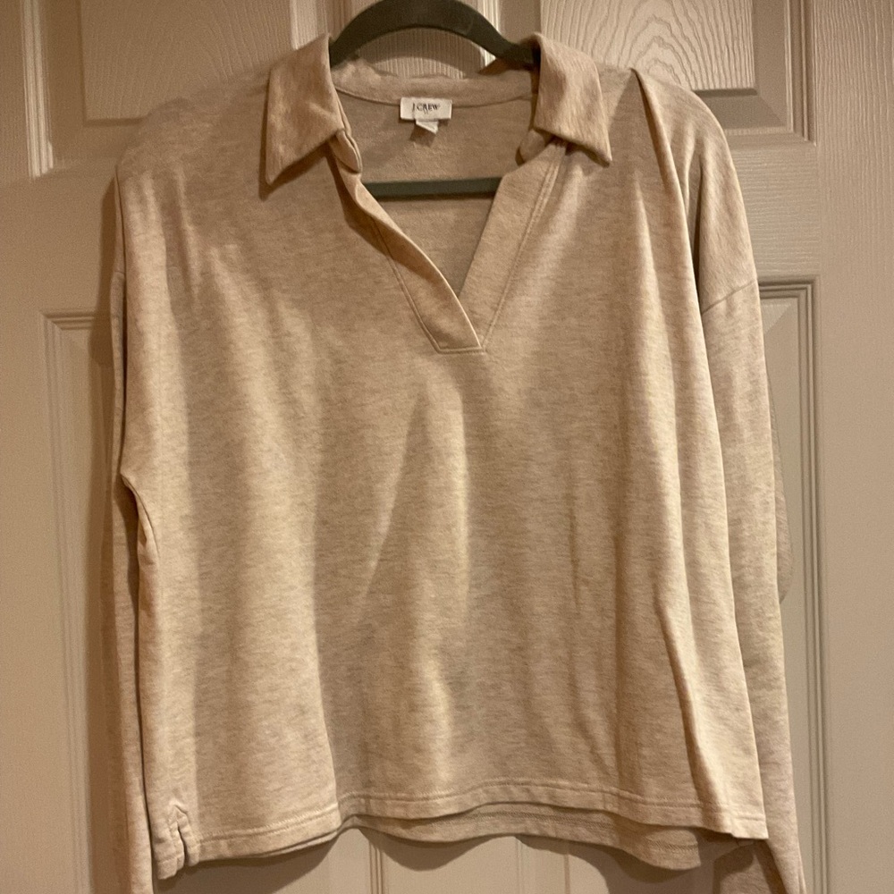 J. Crew Beige Long Sleeve Top